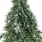 Northlight; 7.5" Unlit Frosted Icy Pine Christmas Tree with Jute Base; Category:Christmas Tabletop & Accent Trees; Image:6
